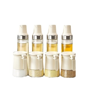 Spice Storage Container Set With Clip On Lid Airtight Kitchen Oil Bottle Jar Round Multipurpose 4 Pcs - Product Image 5