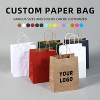 Sac fourre-tout en papier kraft personnalisé avec logo imprimé pour café, emballage simple ou double pour jus, soda, lait, thé à emporter