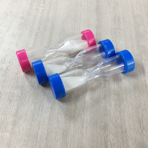 すべてのプラスチック製砂時計ガラス管なし子供用おもちゃアクセサリー用30秒ミニプラスチックサンドタイマー1分ピンクの砂時計 - Product Image 6