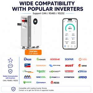 ระบบจัดเก็บพลังงานภายในบ้าน CE 40kWh 8000 รอบการใช้งาน 5KW 10KW 20KW 51.2V แบตเตอรี่ลิเธียม 48V 400AH แบตเตอรี่พลังงานแสงอาทิตย์ 20kwh - Product Image 4