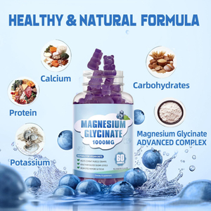 Gomitas de Glicinato de <span class=keywords><strong>Magnesio</strong></span> de 400 mg Personalizables OEM/ODM con Ashwagandha para la Relajación Muscular y Cardiovascular - Product Image 6