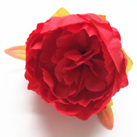 Vente en gros réaliste bricolage pivoine artificielle et têtes de rose 9cm fleurs sans tige dans beaucoup de couleurs pour la décoration murale prix pas cher