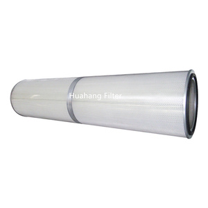 Huahang bonne qualité alimentation directe filtre ignifuge polyester plissé filtre à air cartouche filtre à poussière - Product Image 2
