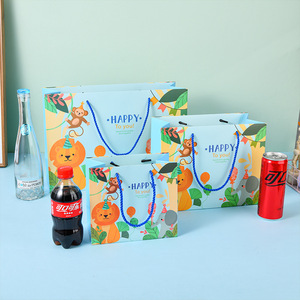 Bolsas de Papel Impresas con Dibujos Animados Creativos Personalizadas, Bolsa de Papel para Regalo de <span class=keywords><strong>Cumpleaños</strong></span> del Día del Niño para Niños y Niñas, Baby Shower, Fiesta de <span class=keywords><strong>Cumpleaños</strong></span> - Product Image 2