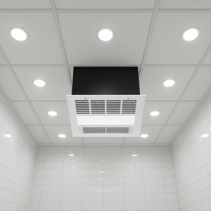 Ventilador de Extracción para Baño con Luz y Calefactor, 80-90-110 CFM, 1500W, Ventilación de 1.5 Sones, Bajo Nivel de Ruido, Montaje en Techo, Plástico Blanco - Product Image 2