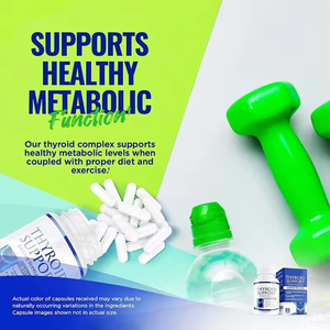 Capsules de soutien de la thyroïde pour adultes OEM, 60 unités, soutien immunitaire avec Ashwagandha, à base de plantes naturelles, végétaliennes, <span class=keywords><strong>en</strong></span> promotion - Product Image 2