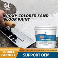 Peinture époxy OEM multi-surfaces de qualité supérieure, effet pierre brillant, sable coloré, pour sols de villas de luxe, halls d'hôtels et galeries