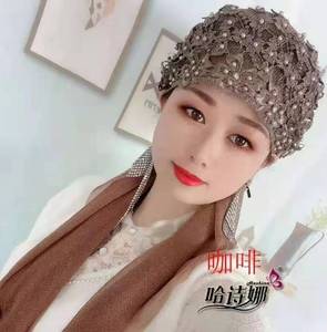 Sombrero de Acrílico Transpirable con Remaches de Perlas Hechos a Mano, Ecológico, Elegante, para Mujer, para Uso Diario en las Cuatro Estaciones - Product Image 1