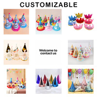 Chapeaux de cône de fête en aluminium brillant assortis jetables à logo personnalisé à bas quantité vie de jeune fille