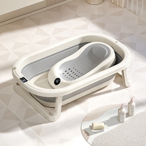 Chaise de bain pour enfants en promotion avec indicateur de température, siège de bain doux pour bébé et tout-petit - Product Image 1
