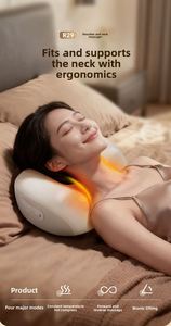 Coussin de massage multifonctionnel pour le corps, le cou, les épaules, la taille et le dos avec fonctions de chauffage et de pétrissage et compresse chaude - Product Image 5