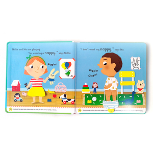 Bán buôn các tông nâng nắp sách pop-up đẩy kéo trượt cuốn Sách bìa cứng bé bộ nhớ in ấn cuốn sách - Product Image 3