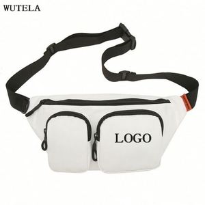 Sac banane unisexe personnalisé de luxe en nylon imperméable, mini sac de poitrine de créateur, sac de voyage bandoulière, vente en gros - Product Image 1