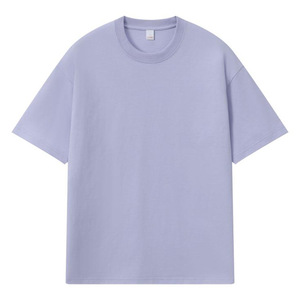 T-shirts amples à col rond et manches courtes pour hommes, 100 % coton peigné, couleur unie, impression de logo et de motifs personnalisés disponible - Product Image 6