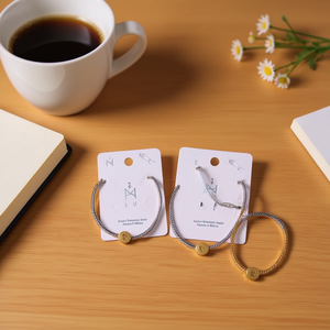 Stainless Steel Mixed <b>Gold</b> And Steel Cord Bracelet Fashion <b>String</b> Bracelets 12pcs Set Colorful Jewelry For Women Gift - Product Image 3