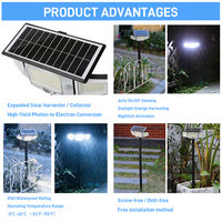 Lámpara Solar LED Solarup de 3 Cabezas para Jardín, 1200lm, Exterior, Impermeable, con Sensor de Movimiento, IP65, Alto Brillo