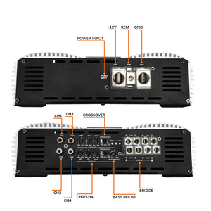 Amplificateur de puissance 4 canaux AK-5004 style brésilien <span class=keywords><strong>500W</strong></span> RMS pour systèmes audio et caissons de basses de <span class=keywords><strong>voiture</strong></span> - Product Image 1