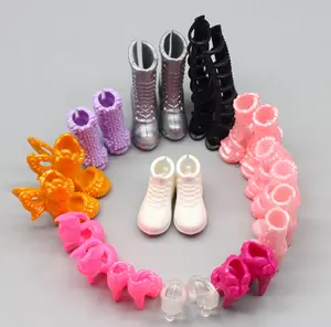 Plastic High Heels For Doll Mix Style Sandals Boots Colorful Assorted Shoes Plastic High Heels For Doll