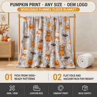 Couverture polaire douce en flanelle 320 GSM, imprimée sur mesure, anti-boulochage, motif citrouille, chauve-souris, lapin, pour la maison, la literie, ou comme cadeau