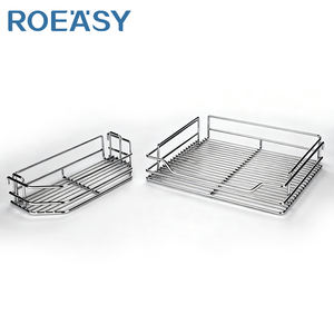 ROEASY, diseño moderno, armario de almacenamiento de cocina alto, organizador, cestas de alambre extraíbles, Unidad de <span class=keywords><strong>despensa</strong></span> alta de cierre suave - Product Image 3