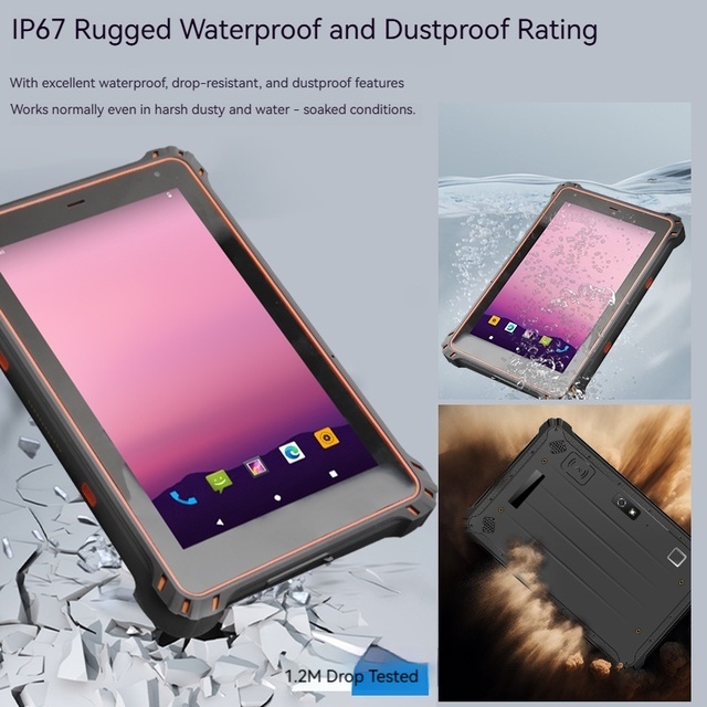 8 Inch Android 10/13 Rugged Tablet MTK8788 Octa Core 2.2GHz 10000mAh Industrial Handheld Computer