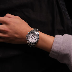 Reloj Mecánico Impermeable para Hombre GMT, Colección Elite Business, Diseño con Logotipo Personalizado, Cierre Oculto con Botón, Correa Ajustable - Product Image 1