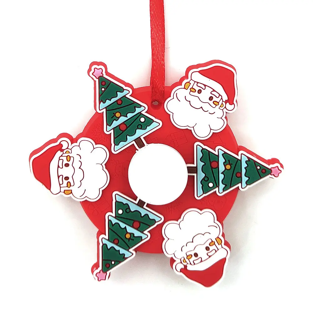 Christmas Finger Toys Unzip Christmas Ornaments Dual-purpose Xmas Tree Pendant Stress Relief Home Decor Gift Fidget Spinner