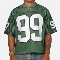 Maillot de football en maille respirante à sublimation personnalisée, noir, design personnalisé, surdimensionné, coupe ample, version rétro, maillot de football pour joueur