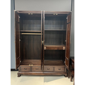 Dazhang Jiaju Chinese Classic Rosewood Four-Door <b>Wardrobe</b> Solid Wood <b>Large</b> Capacity Bedroom Storage Cabinet - Product Image 3