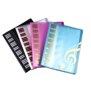 Custom Logo <strong>Music</strong> <strong>Sheets</strong> Document Holder With <strong>40</strong> Clear <strong>Pockets</strong> File <strong>Folder</strong> - Product Image 1