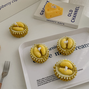Durian Scented Candles Soy Wax Handmade Artificial Fruit Shape Home Fragrance Gift Box - Product Image 1
