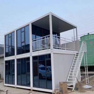 Contenedor prefabricado de acero para casa modular pequeña móvil de campamento Villar de 2 pisos moderno - Product Image 3
