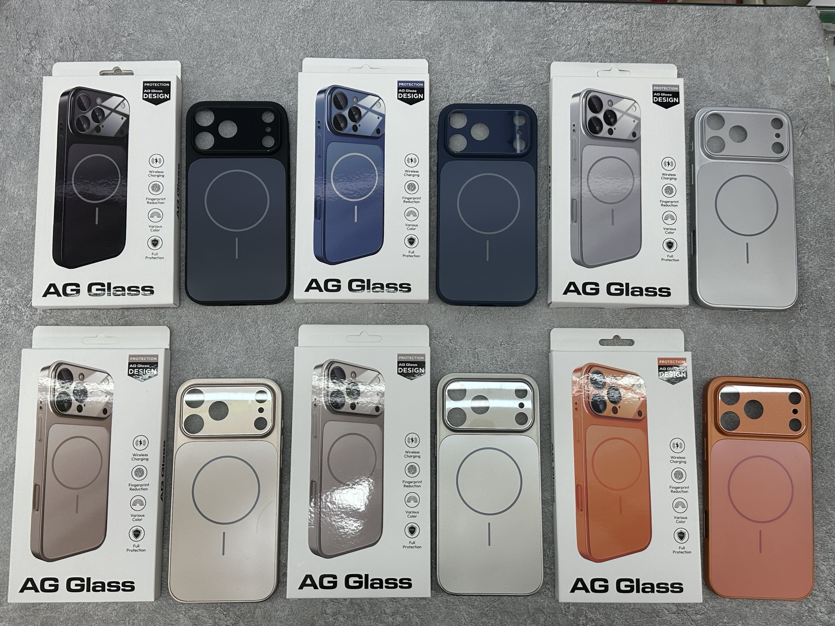 Designed AG Glass Magnetic Case for iPhone 17 Air pro Max 16 15 14 13 Electroplated Back Cover Mobile Phone Accessories · image 6