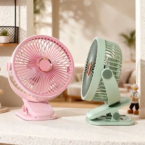 Ventilador de clip LingPan de 5W, recargable por USB, oscilante, portátil, para escritorio, cochecito de bebé y camping. - Product Image 2