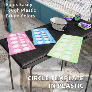 Mengfu M-0016 righello di plastica dritto piegato con modello a cerchio 20cm lunghezza Max - Product Image 2