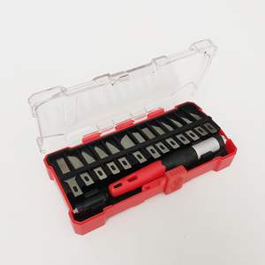 มีดแกะสลักอลูมิเนียมอัลลอยด์ 14 ชิ้นชุดเหล็กคาร์บอนสูงด้ามจับกันลื่นสำหรับนักเรียนงานแกะสลักไม้ศิลปะหัตถกรรมเครื่องมือ DIY - Product Image 3