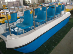 <span class=keywords><strong>Moteur</strong></span> électrique <span class=keywords><strong>bateau</strong></span> bus voiture 10 passagers zoo parc rivière chargement transport navire fibre de verre cabine auvent siège - Product Image 6