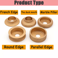 Meule abrasive en oxyde d'aluminium à brasage sous vide, profil de bord parallèle, pour polissage de marbre et d'angles, direct usine