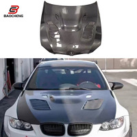 Capot en fibre de carbone pour BMW Série 3 E90 E92 E93 M3 2008+ Pare-chocs avant Capot Cache d'aération Pièces de carrosserie Kit carrosserie