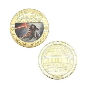 Pièce de monnaie commémorative <span class=keywords><strong>Star</strong></span> Wars Force Awakens, en fonte, à thème cinématographique, emballée individuellement, cadeau - Product Image 4