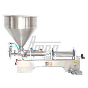 Machine de remplissage pneumatique semi-automatique horizontale avec trémie de mélange et convoyeur pour le remplissage de bocaux en verre - Product Image 5