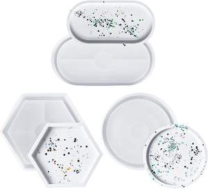 แม่พิมพ์ซิลิโคนรูปวงรีทรงหกเหลี่ยมแบบทำมือแม่พิมพ์ยิปซั่มแผ่นรองแก้วคอนกรีตซีเมนต์แม่พิมพ์เรซินอีพ็อกซี่ - Product Image 3