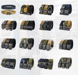 高品質メンズタクティカルベルト ウェビングベルト 調整可能タクティカルスタイルナイロンベルト メタルバックル付き - Product Image 6