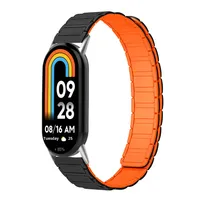 Mi Band 8/9 personnalisé, bracelet de montre magnétique en silicone respirant à trois perles pour femmes, 14mm, vente en gros