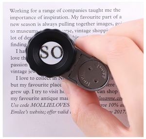 50Xジュエリールーペミニポケット拡声器ポータブル顕微鏡拡大ガラスLED UVライト付きジュエラールーペ拡大 - Product Image 3