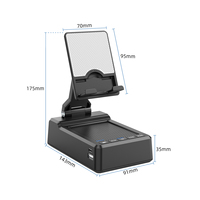 Enceinte audio sans fil créative de bureau pliable 3 en 1, support de téléphone portable, chargeur, batterie externe