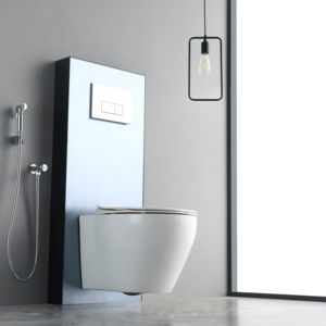 Baño moderno europeo, Wc sin marco, artículos sanitarios, baño colgante de cerámica blanca - Product Image 1