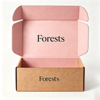 Cajas de Cartón Corrugado Marrón Personalizadas de Lujo, Caja Postal Plana Reciclable, Caja de Envío con Logotipo