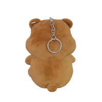 Porte-clés en peluche personnalisé Ours brun avec langue sortie, jouet doux mini, jouet Kawaii, jouet en peluche OEM