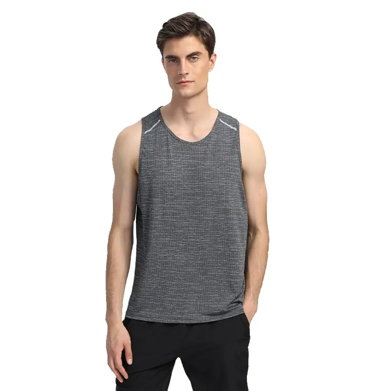 new design bamboo mens gym tank top fitness sport wear workout tank top quick dry men's vests shirt activewear